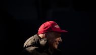 FILE PHOTO: Austrian former Formula One driver Niki Lauda looks on during the first day of the Formula One pre-season tests at Jerez racetrack in Jerez de la Frontera, Spain. AFP / Jorge Guerrero
