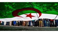Algerian protesters march with a giant national flag during a demonstration in the capital Algiers on May 31, 2019.  AFP / RYAD KRAMDI