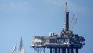 An offshore oil platform is seen in Huntington Beach, California, US, September 28, 2014. Reuters/Lucy Nicholson
