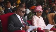 Malawi President Peter Mutharika attend his inauguration ceremony with his wife Gertrude in Blantyre, Malawi, May 31, 2019.Reuters/Eldson Chagara