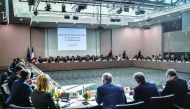 Officials and delegates attend a working meeting focused on the migrations issues in the Mediterranean zone, on July 22, 2019 in Paris. AFP / Stephane De Sakutin