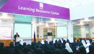 The orientation event hosted by the Academic Bridge Program, part of Qatar Foundation’s Pre-University Education, for its 2019-2020 new joiners at the Learning Resource Center in Penrose House. 
