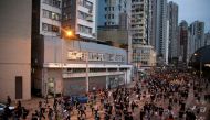 Anti-extradition bill protesters march in Kennedy Town, Hong Kong, China, August 4, 2019. REUTERS/Eloisa Lopez
