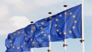 European Union flags are seen in front of the Berlaymont Building in Brussels, Belgium on March 2, 2017. Dursun Aydemir / Anadolu Agency