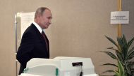 Russia's President Vladimir Putin visits a polling station during the Moscow city parliament election in Moscow, Russia September 8, 2019. Sputnik/Alexei Nikolsky