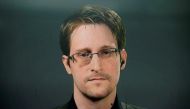 Edward Snowden speaks via video link during a news conference in New York City, September 14, 2016. Reuters/Brendan McDermid