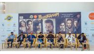 The Indian movie stars during the first world premiere of Hindi film Prassthanam at Novo Cinemas. 