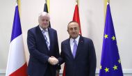 Turkey’s Foreign Minister Mevlut Cavusoglu meets with Germany’s Interior Minister Horst Seehofer in Ankara, Turkey, October 4, 2019. Fatih Aktas