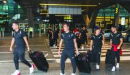 Athletes arrive in Doha for ANOC World Beach Games, yesterday. 