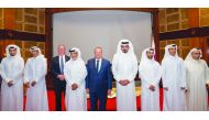The President of Qatar Olympic Committee (QOC), H E Sheikh Joaan bin Hamad Al Thani, QOC Secretary-General and Chairman of Board of the Qatar Olympic Academy, Jassim Rashid Al Buainain, Secretary-General at the Supreme Committee for Deilivery & Legacy (SC