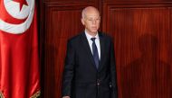 Tunisia's elected president Kais Saied takes the oath of office at the Assembly of People's Representatives in Tunis, Tunisia October 23, 2019REUTERS/Zoubeir Souissi