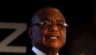  FILE PHOTO: Zimbabwe's Vice-President Constantino Chiwenga speaks at a mining investment conference in Harare, Zimbabwe, February 28, 2018.REUTERS/Philimon Bulawayo/File Photo 