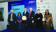 Doha Bank officials during the award ceremony.