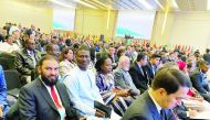 Officials and dignitaries at the conference.