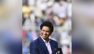 (FILES) In this file photo taken on November 22, 2019, former Indian cricketer Sachin Tendulkar attends the first day of the second Test cricket match of a two-match series between India and Bangladesh at The Eden Gardens cricket stadium in Kolkata. AFP /