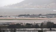 Ajaccio's airport surrounded by water after being flooded next to the Gravona river of Corsica. Frenca. December 22, 2019 / AFP / PASCAL POCHARD
