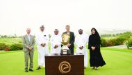  The officials with Mother of Pearl Trophy.