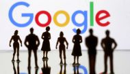 Small toy figures are seen in front of Google logo in this illustration picture, April 8, 2019. REUTERS/Dado Ruvic/Illustration/File Photo