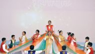 A view of the programme organised by DPS Modern Indian School to mark World Hindi Diwas.