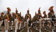 India's Border Security Force (BSF) soldiers take part in India's Republic Day parade in Srinagar January 26, 2020. REUTERS/Danish Ismail
