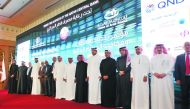 H E Sheikh Abdulla bin Saoud Al Thani, Governor of Qatar Central Bank; H E Sheikh Mohammed bin Hamad Al Thani, Deputy Governor of QCB and Chairman of National Anti-Money Laundering and Terrorism Financing Committee; Chairman of Union of Arab Banks Kuwait,