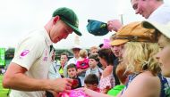 Australia’s Marnus Labuschagne signs autographs in this January 6, 2020 file picture.