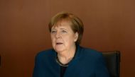 FILE PHOTO: German Chancellor Angela Merkel arrives for the weekly cabinet meeting at the Chancellery in Berlin, Germany, February 5, 2020. REUTERS/Annegret Hilse/File Photo