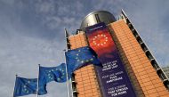 European Union flags fly outside the European Commission headquarters in Brussels, Belgium, December 19, 2019. Reuters / Yves Herman