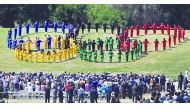 A general view of the Olympic flame lighting ceremony for the Rio 2016 Olympic Games inside the ancient Olympic Stadium on the site of ancient Olympia, Greece, in this April 21, 2016 file photo.