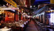 Empty seats of restaurants are seen in Istanbul, turkey March 16, 2020. REUTERS/Umit Bektas