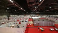 General view of a temporary hospital inside IFEMA conference centre, amid the coronavirus disease (COVID-19) outbreak, in Madrid, Spain, April 2, 2020. REUTERS/Sergio Perez
