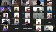 Qatar Vanimal Pravasi Forum members during the virtual Iftar meeting.
