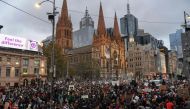 Demonstrators attend a Black Lives Matter protest to express solidarity with US protestors in Melbourne on June 6, 2020. AFP / William WEST