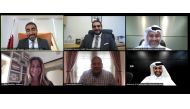 A screen grab of senior diplomats and officials participating in a virtual panel discussion on “Qatar’s Growing FinTech Sector & Business Opportunities” hosted by USQBC, yesterday. 

