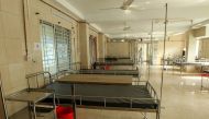 This photograph taken on July 9, 2020 shows empty beds at a COVID-19 coronavirus ward in a hospital set up by Al Manahil Welfare Foundation Bangladesh in Chittagong. AFP / STR 