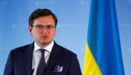 FILE PHOTO: Ukrainian Foreign Minister Dmytro Kuleba attends a news conference with his German counterpart Heiko Maas after discussing bilateral and international issues, in Berlin, Germany, June 2, 2020. REUTERS/Fabrizio Bensch/Pool
