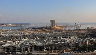 A view shows the aftermath of yesterday's blast at the port of Lebanon's capital Beirut, on August 5, 2020. Rescuers worked through the night after two enormous explosions ripped through Beirut's port, killing at least 78 people and injuring thousands, as