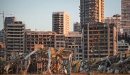 A view of the damaged site is seen as search and rescue operations continue after a fire at a warehouse with explosives at the Port of Beirut led to massive blasts on 4th August, in Beirut, Lebanon on August 07, 2020.  Cem Özdel - Anadolu 
