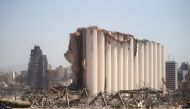 A general view shows the damaged grain silo following Tuesday's blast in Beirut's port area, Lebanon August 8, 2020. REUTERS/Hannah McKay