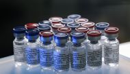 This handout picture taken on August 6, 2020 and provided by the Russian Direct Investment Fund shows the vaccine against the coronavirus disease, developed by the Gamaleya Research Institute of Epidemiology and Microbiology. 