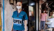 Mannequins wearing personal protective equipment are displayed outside a shop selling scrub suits, amid the coronavirus disease (COVID-19) outbreak, in Manila, Philippines August 10, 2020. REUTERS/Eloisa Lopez