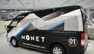 A converted Hiace van is displayed by Monet, a mobility joint venture from SoftBank Corp and Toyota Motor Corp, in Tokyo, Japan August 27, 2020. REUTERS/Sam Nussey
