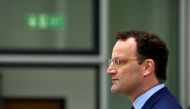 German Health Minister Jens Spahn gives a statement on the hospital future law on September 2, 2020 at the Health Ministry in Berlin. / AFP / John MACDOUGALL