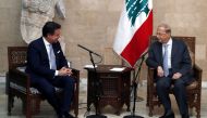 Italian Prime Minister Giuseppe Conte meets with Lebanon's President Michel Aoun at the presidential palace in Baabda, Lebanon September 8, 2020. Dalati Nohra