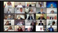 A view of the AFC Executive meeting held online yesterday. 
