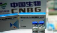 A booth displaying a coronavirus vaccine candidate from China National Biotec Group (CNBG), a unit of state-owned pharmaceutical giant China National Pharmaceutical Group (Sinopharm), is seen at the 2020 China International Fair for Trade in Services (CIF