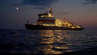 The nuclear-powered icebreaker Arktika is seen during the sea trials in the Gulf of Finland, in the Baltic Sea, Russia June 28, 2020. Picture taken June 28, 2020. Nikita Greydin/Baltic Shipyard/Handout via REUTERS 