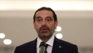 Lebanese Sunni leader Saad al-Hariri, talks to the media after being named Lebanon's new prime minister at the presidential palace in Baabda, Lebanon October 22, 2020. REUTERS/Mohamed Azakir