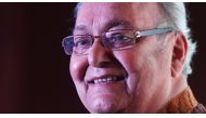 In this file photo taken on January 31, 2018 actor Soumitra Chatterjee smiles after receiving France's highest national order of 'Chevalier (Knight) de la Légion d'Honneur' during an event in Kolkata. Indian actor Soumitra Chatterjee has died on November 