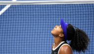 Naomi Osaka of Japan celebrates after her match against Victoria Azarenka of Belarus (not pictured) in the women's singles final on day thirteen of the 2020 U.S. Open tennis tournament at USTA Billie Jean King National Tennis Center. Mandatory Credit: Dan